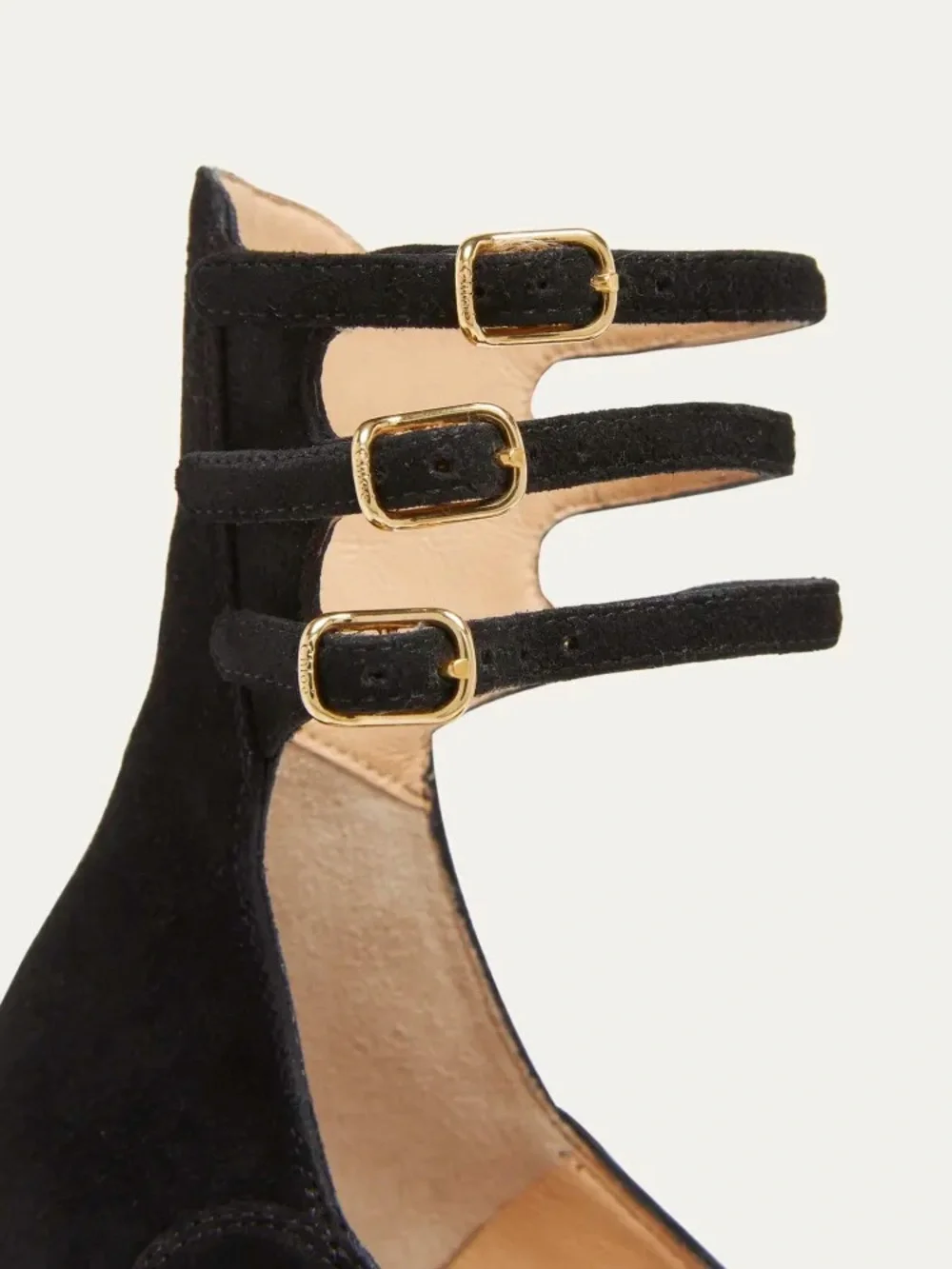 ✨ CHLOE Loti Suede Platform Block-Heel Pumps $1,350